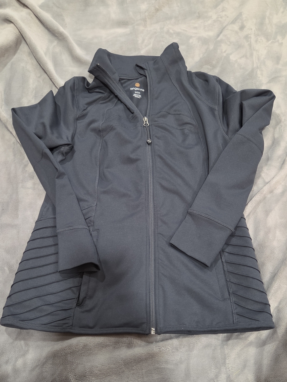 Tangerine Gray Full-Zip Utility Jacket